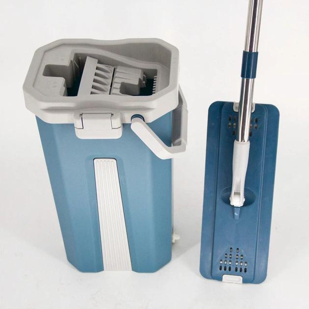 Serpillière plate avec seau essoreur